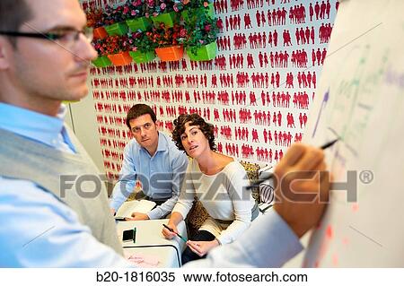 Stock Photography - Team of business executives, Focus group, Creativity workshop, Innovation Strategies, Tecnalia Research & Innovation, Basque Country, Spain. Fotosearch
