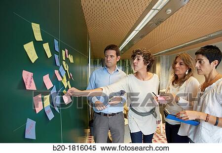 Stock Photography - Team of business executives, Focus group, Creativity workshop, Innovation Strategies, Tecnalia Research & Innovation, Basque Country, Spain. Fotosearch