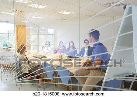 Stock Photo - Team of business executives, Meeting, Innovation Strategies, Tecnalia Research & Innovation, Basque Country, Spain. Fotosearch