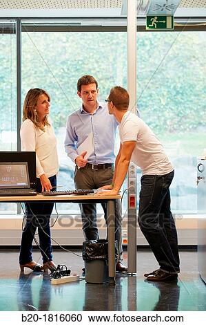 Stock Image - Team of business executives, Office, Innovation Strategies, Tecnalia Research & Innovation, Basque Country, Spain. Fotosearch