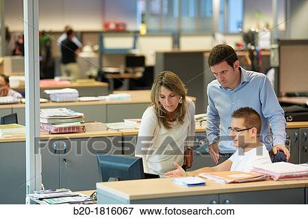 Stock Photo - Team of business executives, Office, Innovation Strategies, Tecnalia Research & Innovation, Basque Country, Spain. Fotosearch