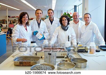 Team of researches, Manufacture of concrete with steel arid, Laboratory, Research on building materials, Tecnalia Research & Innovation, Zamudio, Bizkaia, Basque Country, Spain View Large Photo Image Picture - Team of researches, Manufacture of concrete with steel arid, Laboratory, Research on building materials, Tecnalia Research & Innovation, Zamudio, Bizkaia, Basque Country, Spain. Fotosearch