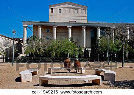 Stock Photograph - Teatre Nacional de Catalunya, TNC, 1997, arch. Ricard Bofill, Barcelona, Catalonia, Spain.. Fotosearch