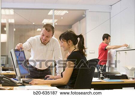Stock Photo - Technical office. Talleres MYL. Screw productions and repairing. Mendaro. Gipuzkoa, Euskadi, Spain. Fotosearch
