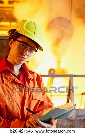 Technician and furnace in foundry, steel industry. Biscay, Euskadi, Spain View Large Photo Image Stock Photography - Technician and furnace in foundry, steel industry. Biscay, Euskadi, Spain. Fotosearch