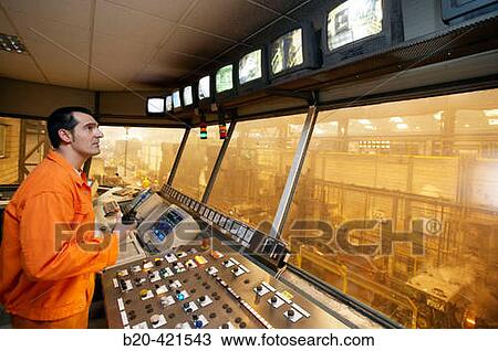 Technician in control room of laminating line, steel industry. Biscay, Euskadi, Spain View Large Photo Image Stock Image - Technician in control room of laminating line, steel industry. Biscay, Euskadi, Spain. Fotosearch