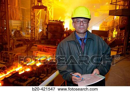 Technician in foundry, steel industry. Biscay, Euskadi, Spain View Large Photo Image Stock Photo - Technician in foundry, steel industry. Biscay, Euskadi, Spain. Fotosearch
