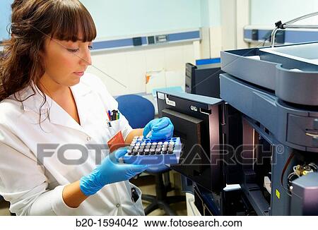 Tecnalia researcher conducting an analysis by high resolution liquid chromatography View Large Photo Image Stock Image - Tecnalia researcher conducting an analysis by high resolution liquid chromatography. Fotosearch