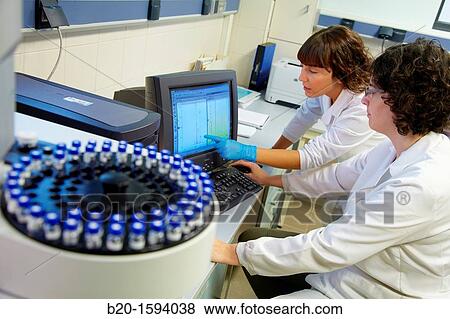 Stock Photo - Tecnalia Researchers carried out analysis by gas chromatography and mass spectrometry. Fotosearch