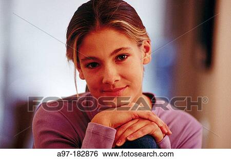 Teen girl View Large Photo Image Stock Photograph - Teen girl. Fotosearch