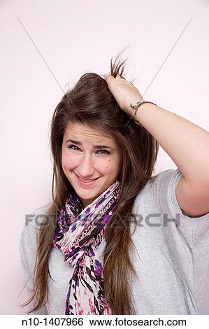 Teen girl View Large Photo Image Stock Photograph - Teen girl. Fotosearch