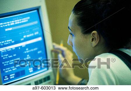Teen girl using computer View Large Photo Image Stock Image - Teen girl using computer. Fotosearch
