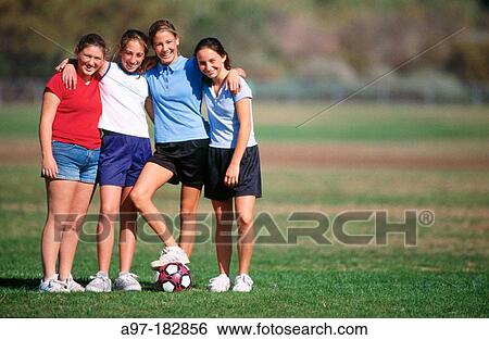 Teen girls after soccer game View Large Photo Image Stock Photograph - Teen girls after soccer game. Fotosearch