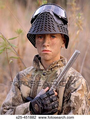 Teenage Boy in Camo, Orange County, California, Paintball gear. USA. View Large Photo Image Stock Image - Teenage Boy in Camo, Orange County, California, Paintball gear. USA.. Fotosearch