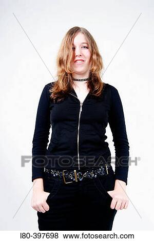 Teenage girl posing View Large Photo Image Stock Photo - Teenage girl posing. Fotosearch