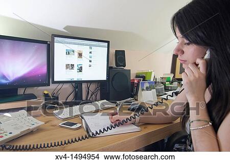 Teenage girl work at home View Large Photo Image Picture - Teenage girl work at home. Fotosearch