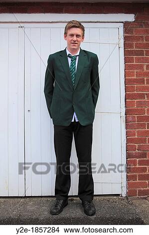 Teenage or grammar school age boy in school uniform in North Wales, United Kingdom View Large Photo Image Picture - Teenage or grammar school age boy in school uniform in North Wales, United Kingdom. Fotosearch