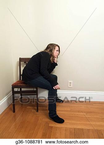 Stock Image - Teenager makes self portraits in Providence, Rhode Island, United States. Fotosearch