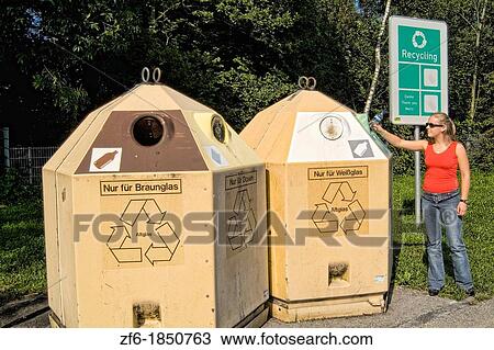 Teenager recycling at recycle center in Europe near Munich Germany View Large Photo Image Stock Image - Teenager recycling at recycle center in Europe near Munich Germany. Fotosearch