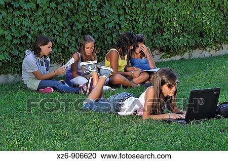 teenagers in the park View Large Photo Image Stock Image - teenagers in the park. Fotosearch