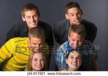 Teenagers, smiling, portrait View Large Photo Image Stock Image - Teenagers, smiling, portrait. Fotosearch
