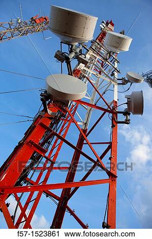 Stock Image - Telecomunications tower. Fotosearch
