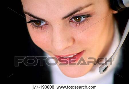 Stock Photo - Telemarketer. Fotosearch