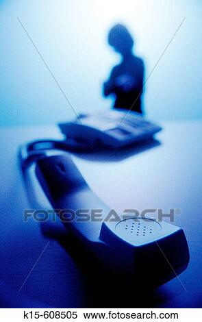 Stock Photography - Telephone harassment. Fotosearch