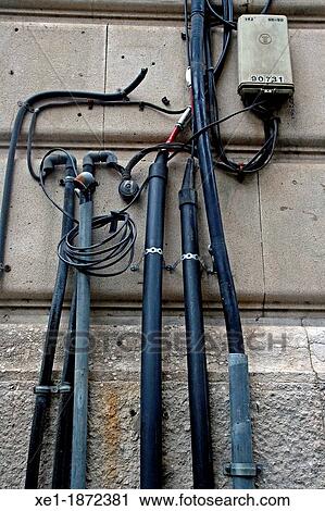 telephony box, electric cables, Barcelona, Catalonia, Spain View Large Photo Image Stock Image - telephony box, electric cables, Barcelona, Catalonia, Spain. Fotosearch