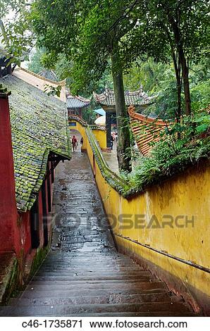 Temple, Mingshan, Fengdu Ghost City, Fengdu, Sichuan Province, Yangtze River, China. View Large Photo Image Stock Image - Temple, Mingshan, Fengdu Ghost City, Fengdu, Sichuan Province, Yangtze River, China.. Fotosearch