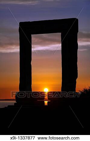 Temple of Apollo just before sunset on the island of Naxos in Greece View Large Photo Image Stock Photo - Temple of Apollo just before sunset on the island of Naxos in Greece. Fotosearch