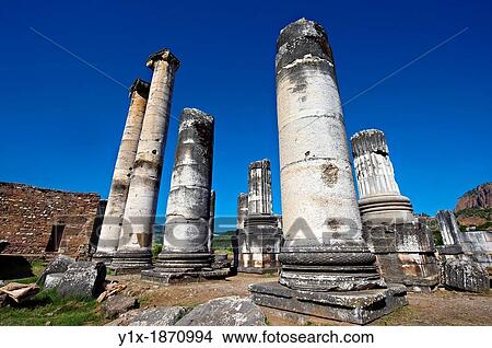Temple of Artimis Sardis, originally the fourth largest Ionic temple when it was originally built in 300 B C View Large Photo Image Picture - Temple of Artimis Sardis, originally the fourth largest Ionic temple when it was originally built in 300 B C. Fotosearch