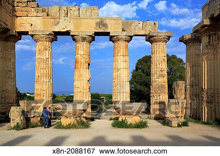 Stock Photo - Temple of Hera, Selinunte, Sicily, Italy.. Fotosearch
