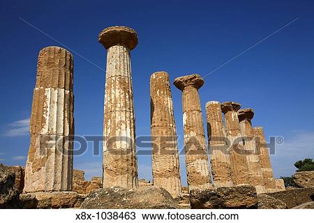 Temple of Hercules, Valley of the Temples, Agrigento, Italy View Large Photo Image Stock Image - Temple of Hercules, Valley of the Temples, Agrigento, Italy. Fotosearch