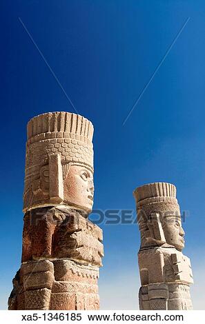 Temple of Quetzalcoatl, Atlantes warrior statues, Archaeological Zone of Tula the probable capital of the Toltec civilization, Tula de Allende, Hidalgo, Mexico View Large Photo Image Stock Photography - Temple of Quetzalcoatl, Atlantes warrior statues, Archaeological Zone of Tula the probable capital of the Toltec civilization, Tula de Allende, Hidalgo, Mexico. Fotosearch