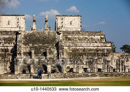 Temple of the Warriors, Chichen Itza Archaeological Site, YucatBn, M? xico View Large Photo Image Stock Image - Temple of the Warriors, Chichen Itza Archaeological Site, YucatBn, M? xico. Fotosearch