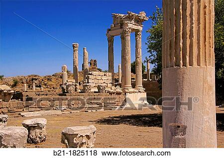 Stock Photo - Temple of Trajan at Pergamon.. Fotosearch