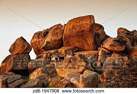 temple on the rocks in hampi: india. View Large Photo Image Stock Photo - temple on the rocks in hampi: india.. Fotosearch