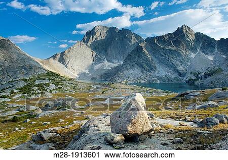 Temple Peak, Bridger Wilderness in the Wind River Range of the Wyoming Rocky Mountains View Large Photo Image Stock Image - Temple Peak, Bridger Wilderness in the Wind River Range of the Wyoming Rocky Mountains. Fotosearch