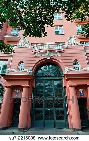 tenement house at Filtrowa Street in Warsaw, Poland. View Large Photo Image Stock Photo - tenement house at Filtrowa Street in Warsaw, Poland.. Fotosearch