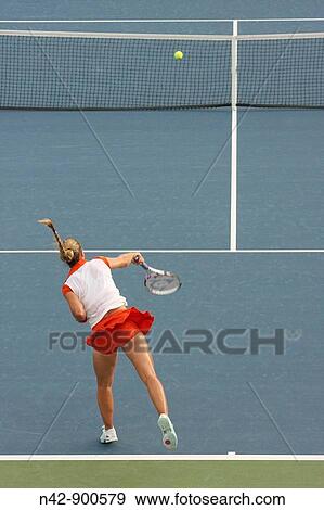 Stock Photo - Tennis service.. Fotosearch