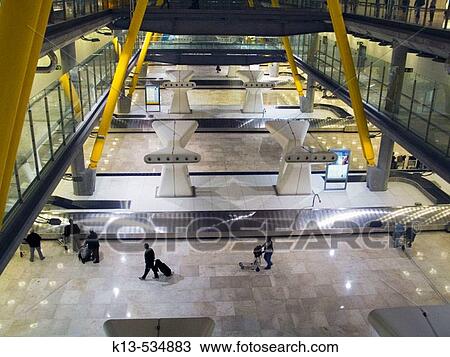 Terminal 4, new Barajas airport terminal. Madrid, Spain View Large Photo Image Stock Image - Terminal 4, new Barajas airport terminal. Madrid, Spain. Fotosearch