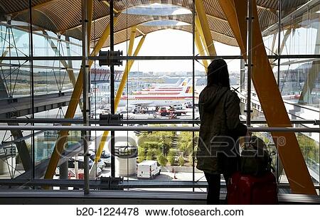 Terminal T4, Aeropuerto de Barajas, Madrid, Spain. View Large Photo Image Stock Photo - Terminal T4, Aeropuerto de Barajas, Madrid, Spain.. Fotosearch
