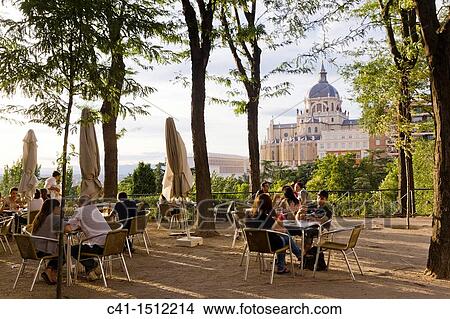 Terrace at Las Vistillas, Madrid, Spain View Large Photo Image Picture - Terrace at Las Vistillas, Madrid, Spain. Fotosearch