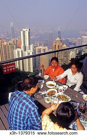 terrace on Victoria Peak, looking over Central district, Hong-Kong Island, People's Republic of China, Asia View Large Photo Image Stock Photography - terrace on Victoria Peak, looking over Central district, Hong-Kong Island, People's Republic of China, Asia. Fotosearch