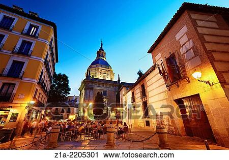 Terraces and bars at Humilladero square. Madrid. Spain. View Large Photo Image Stock Image - Terraces and bars at Humilladero square. Madrid. Spain.. Fotosearch