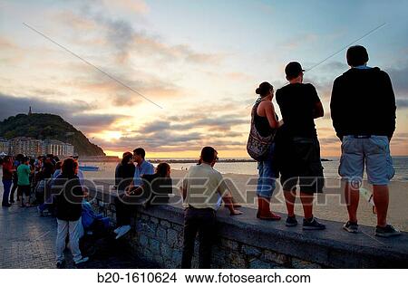 Terraces on the beach of La Zurriola, Jazz Festival, Donostia, San Sebastian, Gipuzkoa, Basque Country, Spain View Large Photo Image Picture - Terraces on the beach of La Zurriola, Jazz Festival, Donostia, San Sebastian, Gipuzkoa, Basque Country, Spain. Fotosearch