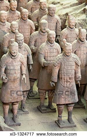 Terracotta army, Xian, Shaanxi Province, China View Large Photo Image Stock Photo - Terracotta army, Xian, Shaanxi Province, China. Fotosearch