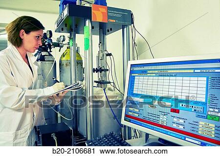 Stock Image - Test high temperature corrosion. Plant multifunctional materials. Tecnalia Research and Innovation. Donostia. San Sebastian. Gipuzkoa. Basque Country. Spain. Europe.. Fotosearch