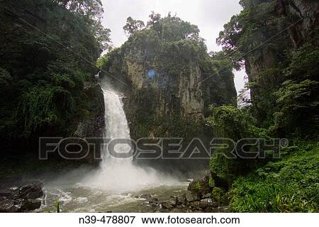 Stock Photo - Texolo waterfall, Xico. Veracruz, Mexico. Fotosearch